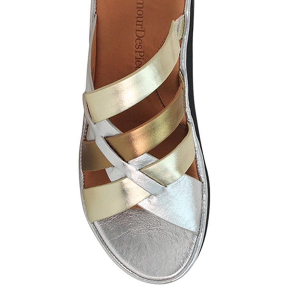 L'Amour Des Pieds New VERYL Orthotic Comfort Mule Sandal Leather Women's NIB - Picture 6 of 15